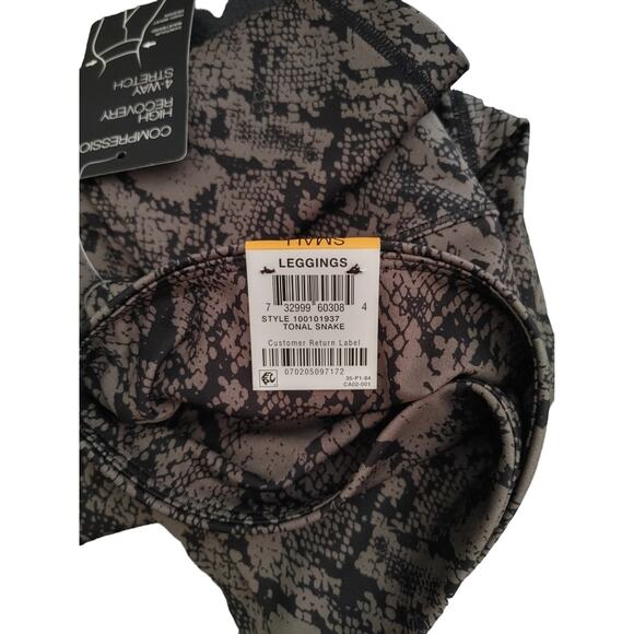 INC Women Gray Compression High Waist Animal Print Active Skinny Leggings Small - Picture 4 of 4